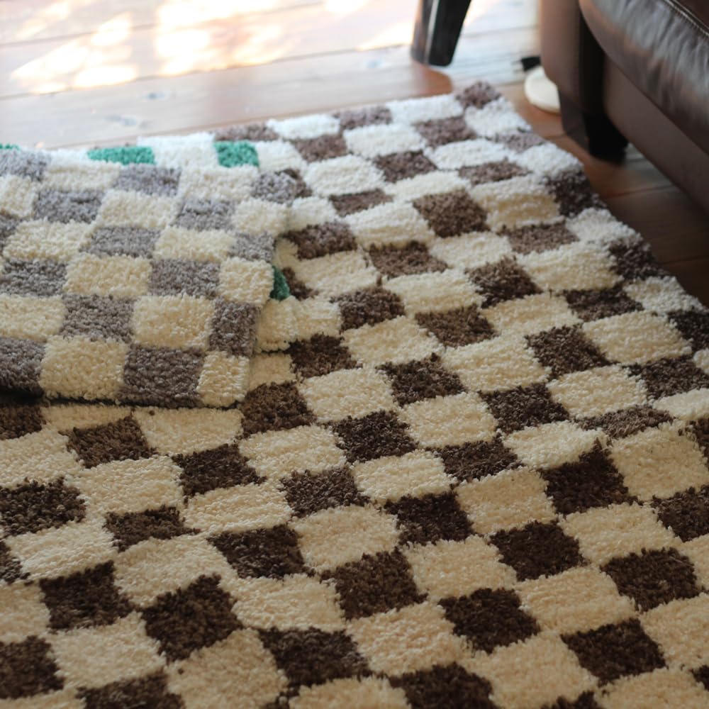 Amazon | BRID モロッコ チェッカー ラグ Morocco CHECKER RUG 200
